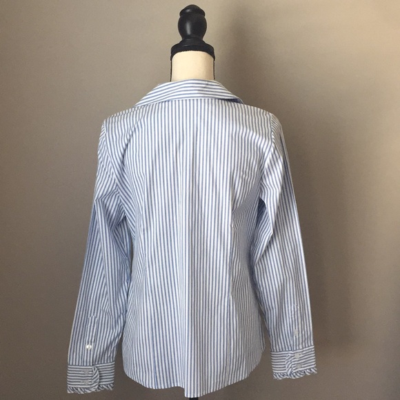 St John’s Bay Blue & White Stripe Shirt - Picture 2 of 5